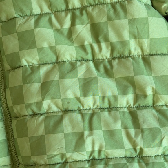 Wild Fable Green Checkered Puffer Jacket - Picture 2 of 5